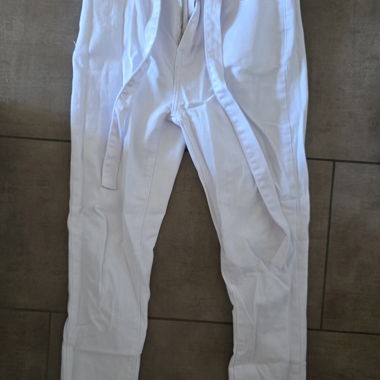 Pantaloni vita alta bianchi