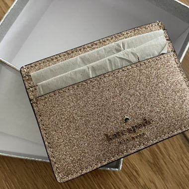 Porte-cartes KateSpade neuf, or rose
