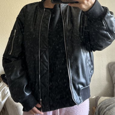 Veste bomber en cuir