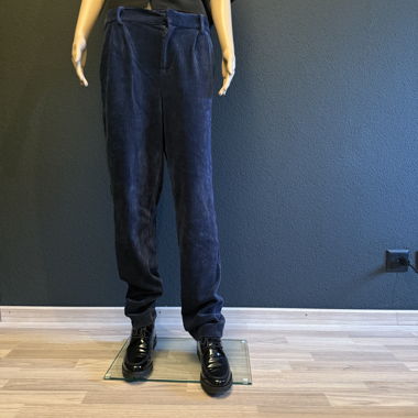 Pantaloni in velluto a coste blu scuro