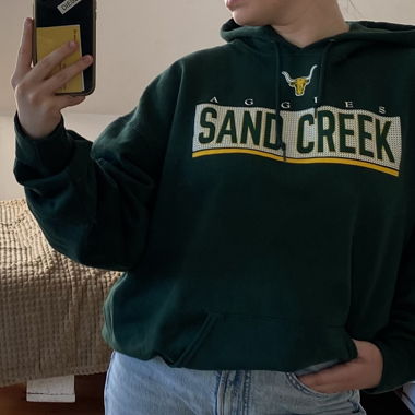College Hoodie, forest green