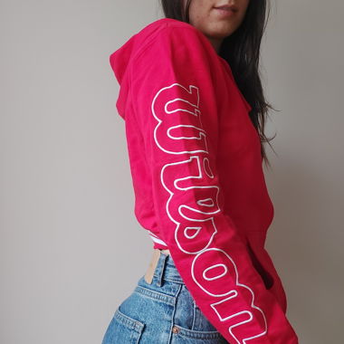 Red hoodie from wilson