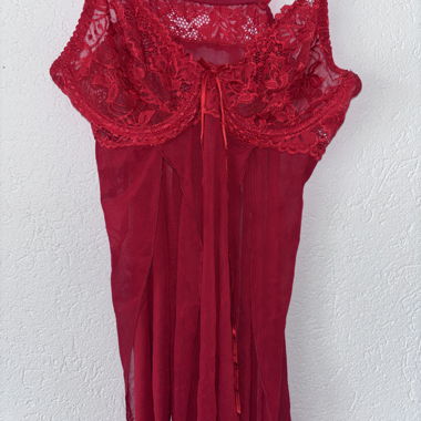 Linea Tutima Babydoll – Y2K Lace Negligé Red