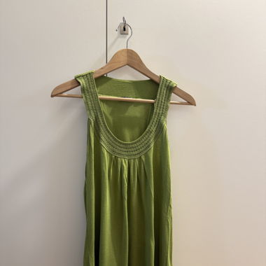 Flowy green sleeveless top Fiorella Rubino