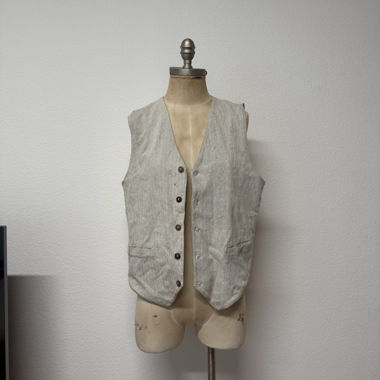 Beige Cotton Vest from The Earth Collection