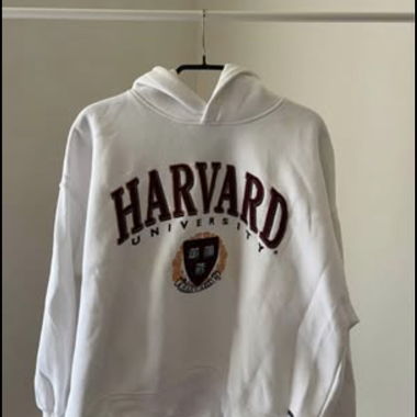 Felpa con cappuccio bianca Harvard University