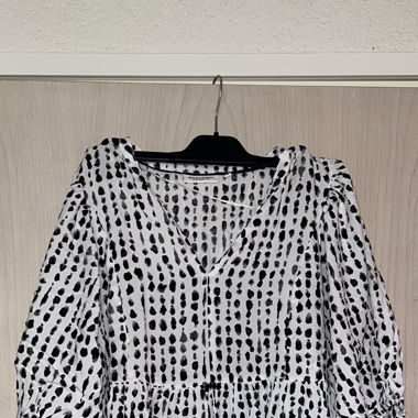 black white blouse from broadway