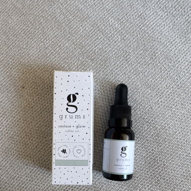 Grums restore glow coffee oil new