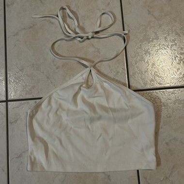 Top corto ZARA color crema M