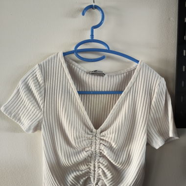 Weisses Crop Shirt