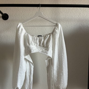 Top Langarm weiss