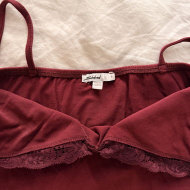 Burgundy Lace Top