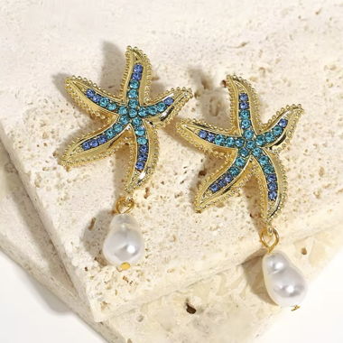 Mermaid star earrings 