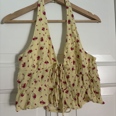 Floral neckholder top