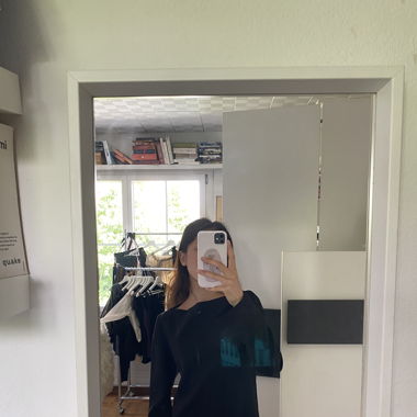 super chic black longsleeve top
