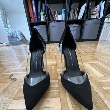 Escarpin haut Noir et transparent - Zara