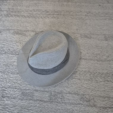 Blauer Fedora-Hut