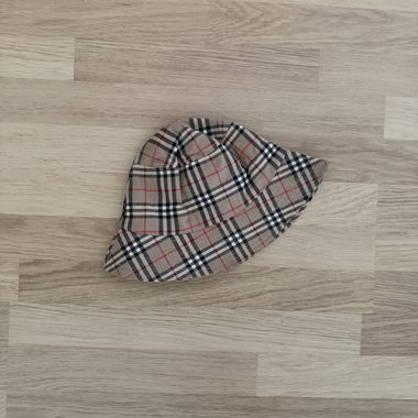 Beige Plaid Bob Hat