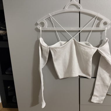Funny grey crop top