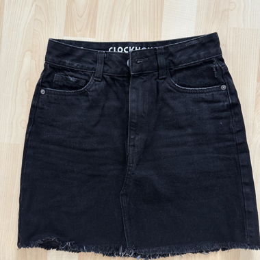 Black Denim Skirt 
