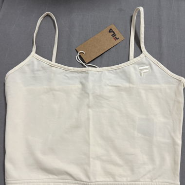 Top corto bianco FILA