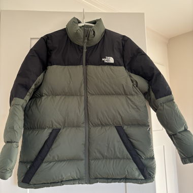 The North Face down jacket green/black