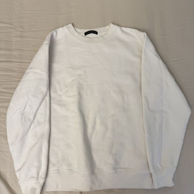 White crewneck sweatshirt from BM