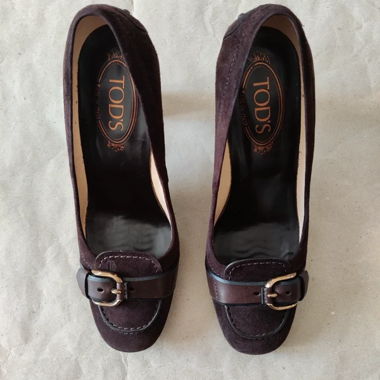 Tod's dark brown moccasin-style 