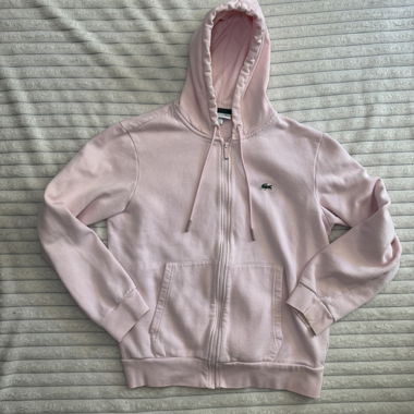 Reissverschluss-Kapuzenjacke Lacoste rosa