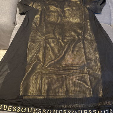 Stylish Guess Dress in Black with Gold
