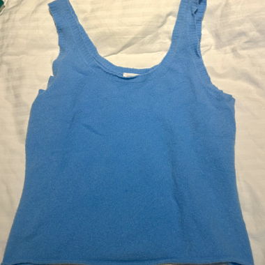 Blue Knit Tank Top