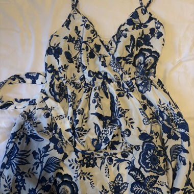 Blue Floral Summer Dress