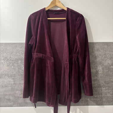 Cardigan in velluto lilla
