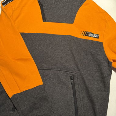 Urban District Sweat à capuche orange et gris
