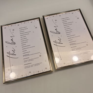2 cornici portafoto A4 dorate (matrimonio)
