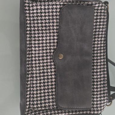 Borsa a tracolla a pied-de-poule