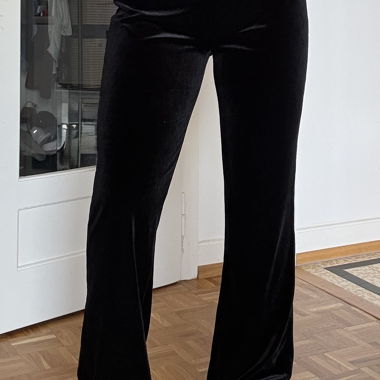 Schwarze Samthose Hose