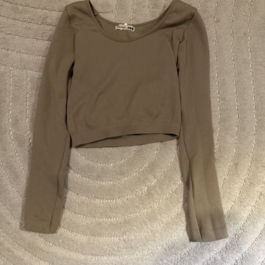 Brown cropped top