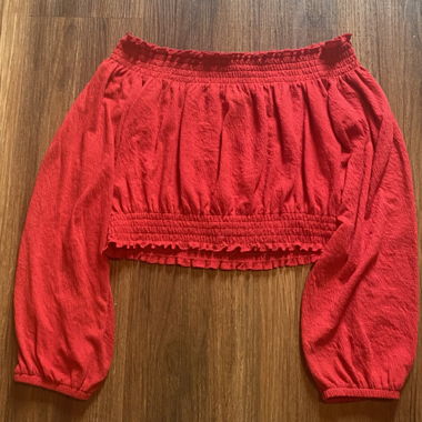 Schulterfreies Crop Top