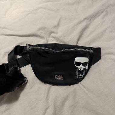 Karl Lagerfeld black waist bag