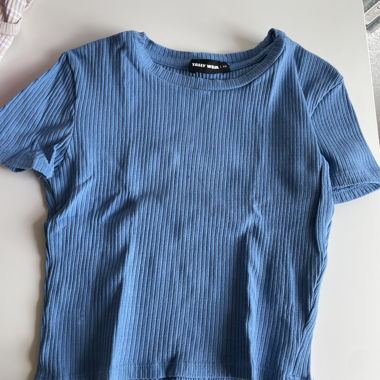 Blue Ribbed T-shirt 