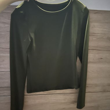 T-shirt a maniche lunghe verde scuro