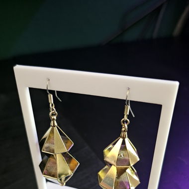Boucles d'oreilles géométriques dorées