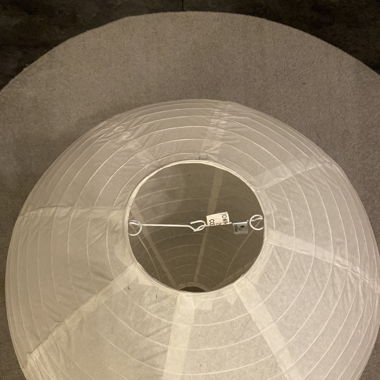 Papier-Lampenschirm rund/weiss