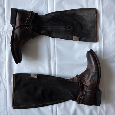 Made in Italy genuine leather brown boots