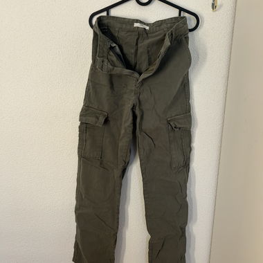 Baggy Cargo Jeans in Khaki Grösse 36