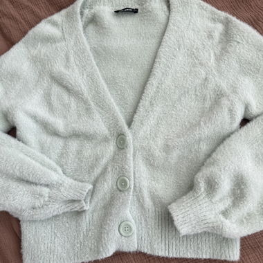 Flowing Knit Cardigan in Mint Green