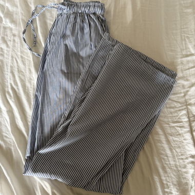 Striped loose trousers