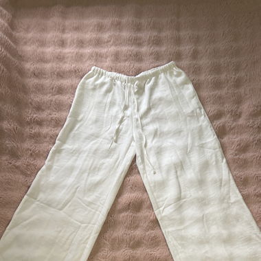 Weisse Leinehose