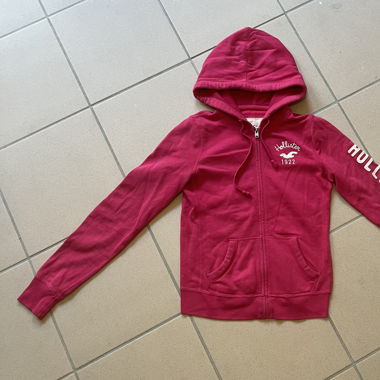 Pink Hollister zip up hoodie